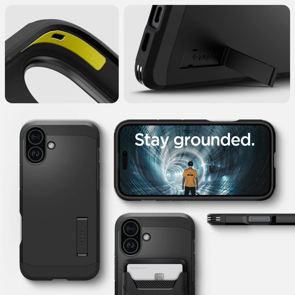 Spigen Tough Armor MagSafe Case with Stand for iPhone 16 Plus - Black_13