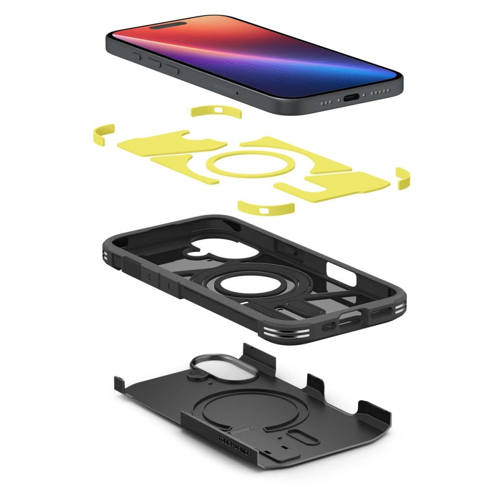 Spigen Tough Armor MagSafe Case with Stand for iPhone 16 Plus - Black_4