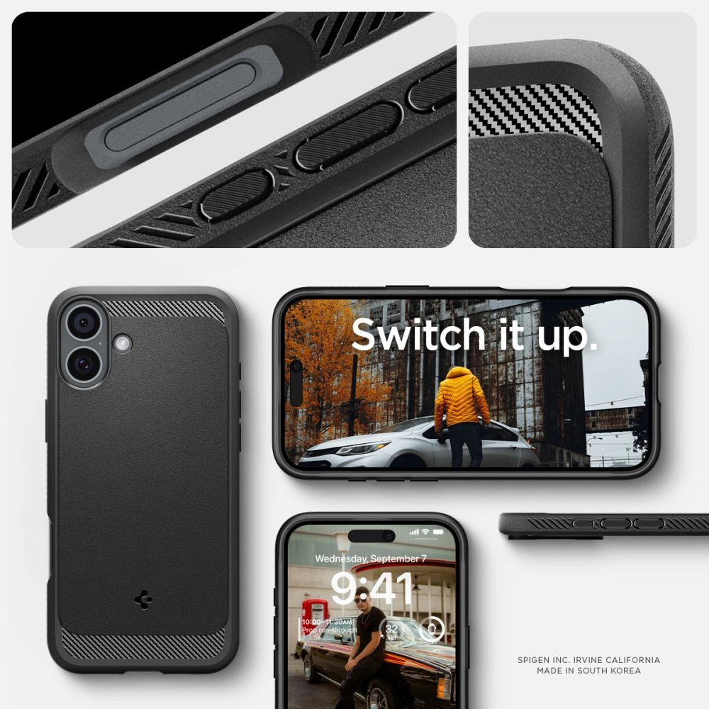 Spigen Rugged Armor MagSafe Case for iPhone 16 Plus - Black_12