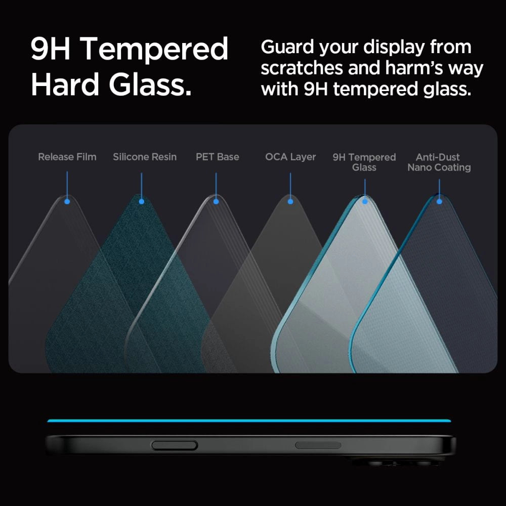 Spigen Glas.tR EZ Fit Tempered Glass for iPhone 16 Pro Max_9