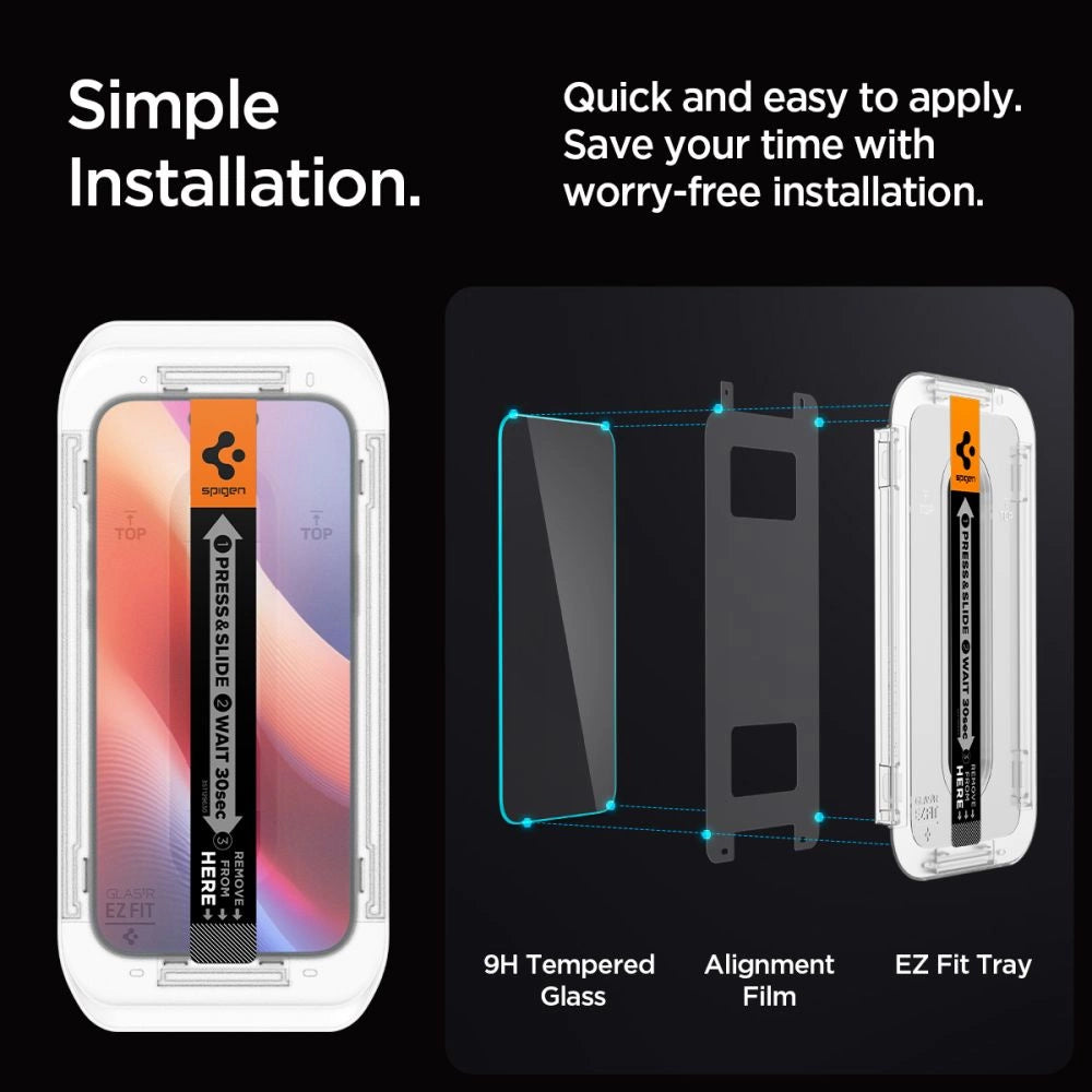 Spigen Glas.tR EZ Fit Tempered Glass for iPhone 16 Pro Max_12