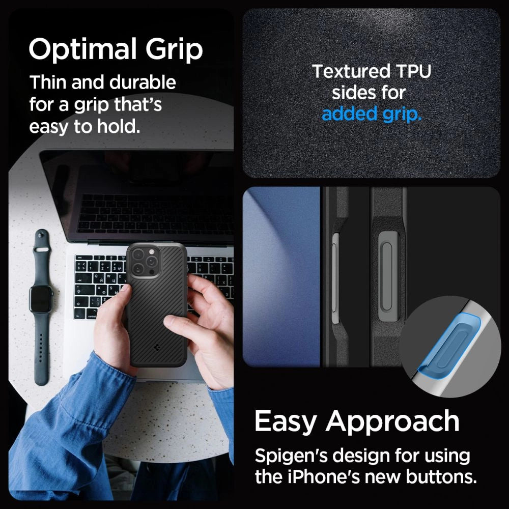 Spigen Core Armor Case for iPhone 16 Pro Max - Matte Black_7