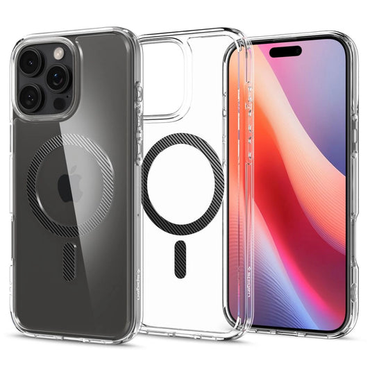 Spigen Ultra Hybrid Mag Case with MagSafe Carbon Fiber for iPhone 16 Pro Max - Dark Gray_0