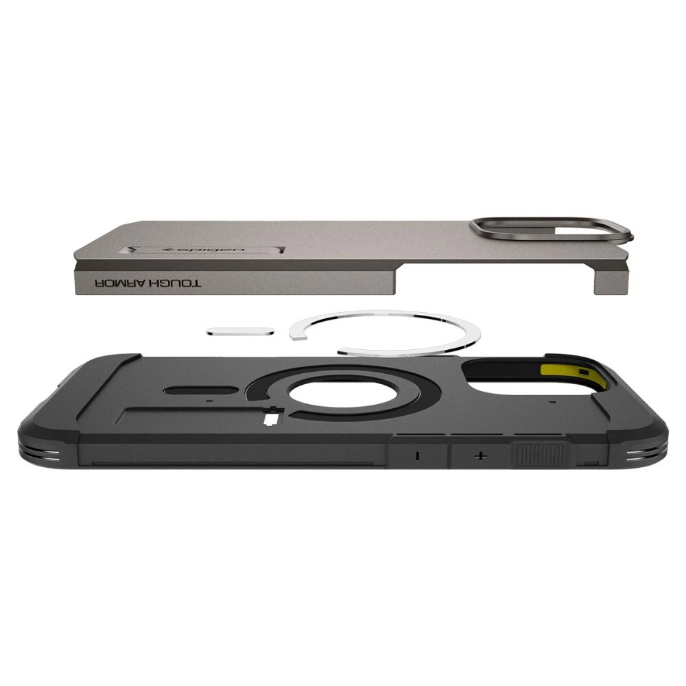 Spigen Tough Armor MagSafe Case with Stand for iPhone 16 Pro Max - Gunmetal_6