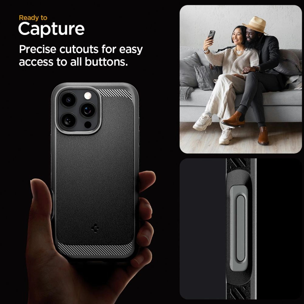 Spigen Rugged Armor MagSafe Case for iPhone 16 Pro Max - Black_12