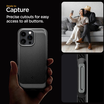 Spigen Rugged Armor MagSafe Case for iPhone 16 Pro Max - Black_12