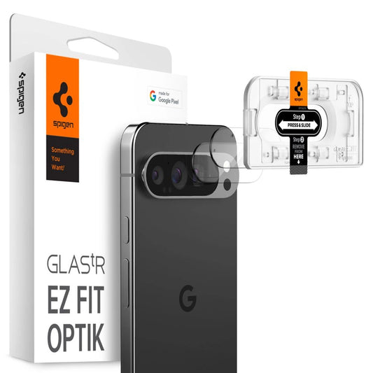 Spigen Optik.tR Ez Fit Tempered Glass Camera Screen Protector for Google Pixel 9 Pro (2-Pack)_0