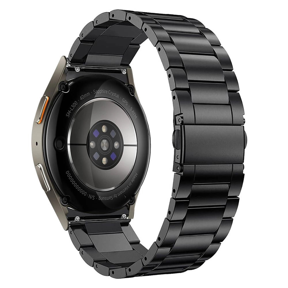 Tech-Protect Stainless Strap for Samsung Galaxy Watch 4 / 5 / 5 Pro / 6 / 7 / FE - Black_1