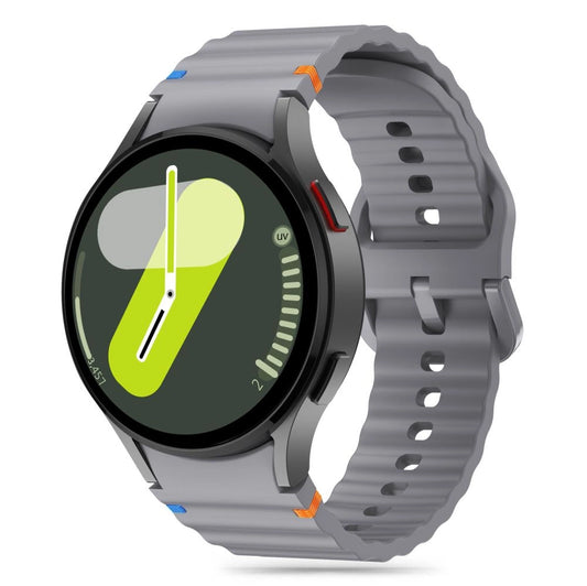 Tech-Protect Silicone Sport Strap for Samsung Galaxy Watch 4 / 5 / 5 Pro / 6 / 7 / FE - Gray_0