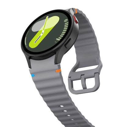 Tech-Protect Silicone Sport Strap for Samsung Galaxy Watch 4 / 5 / 5 Pro / 6 / 7 / FE - Gray_2