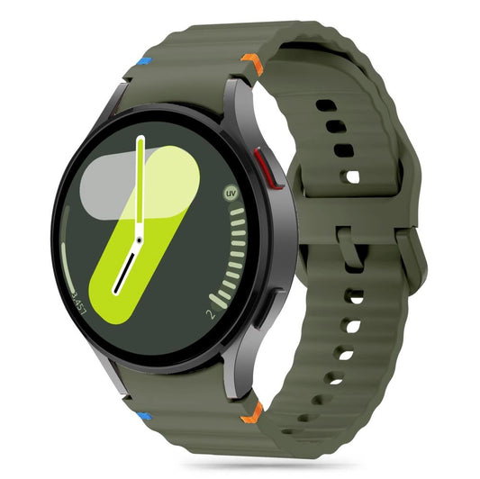 Tech-Protect Silicone Sport Strap for Samsung Galaxy Watch 4 / 5 / 5 Pro / 6 / 7 / FE - Green_0