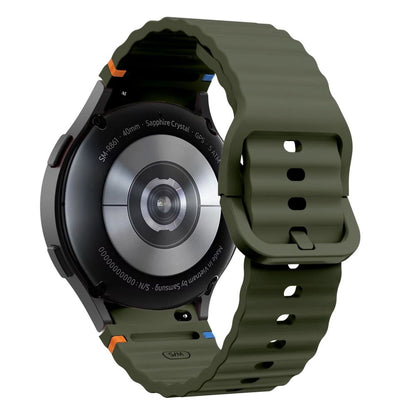 Tech-Protect Silicone Sport Strap for Samsung Galaxy Watch 4 / 5 / 5 Pro / 6 / 7 / FE - Green_1