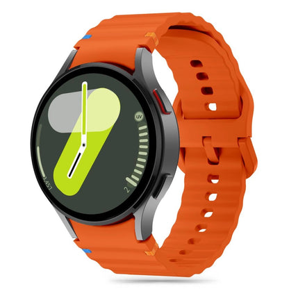 Tech-Protect Silicone Sport Strap for Samsung Galaxy Watch 4 / 5 / 5 Pro / 6 / 7 / FE - Orange_0