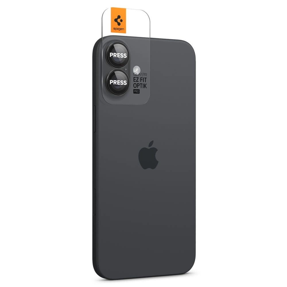 Tempered Glass for Spigen Glass tR EZ Fit Optik Pro for iPhone 16 Plus Camera (2 pcs.) - Black_2