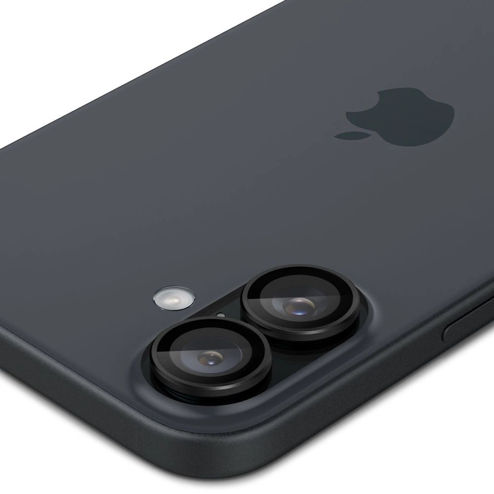 Tempered Glass for Spigen Glass tR EZ Fit Optik Pro for iPhone 16 Plus Camera (2 pcs.) - Black_4