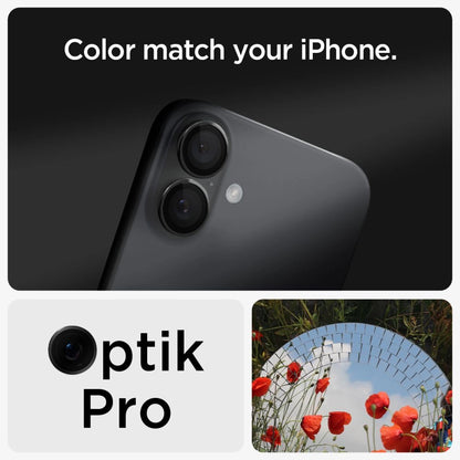 Tempered Glass for Spigen Glass tR EZ Fit Optik Pro for iPhone 16 Plus Camera (2 pcs.) - Black_8