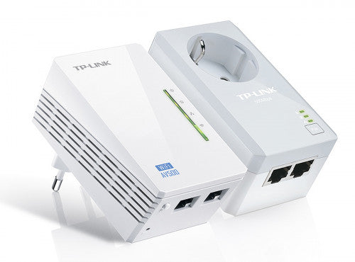 TP-LINK KIT POWERLINE WI-FI AV600, QUALCOMM, 300MBPS EN 2.4GHZ, 600MBPS POWERLINE, HOMEPLUG AV, 2 PUERTOS 10/100MBPS, WI-FI CLONE, TWIN PACK ( 1* TL-PA4020P & 1* (TL-WPA4220)_1