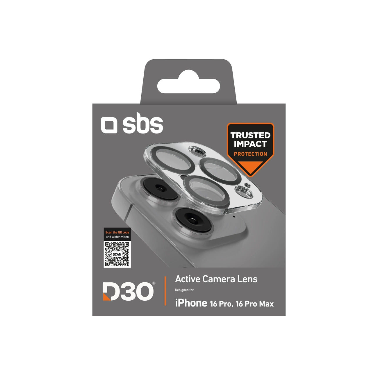 SBS Active Camera Lens D3O Tempered Glass for iPhone 16 Pro / 16 Pro Max Camera_1