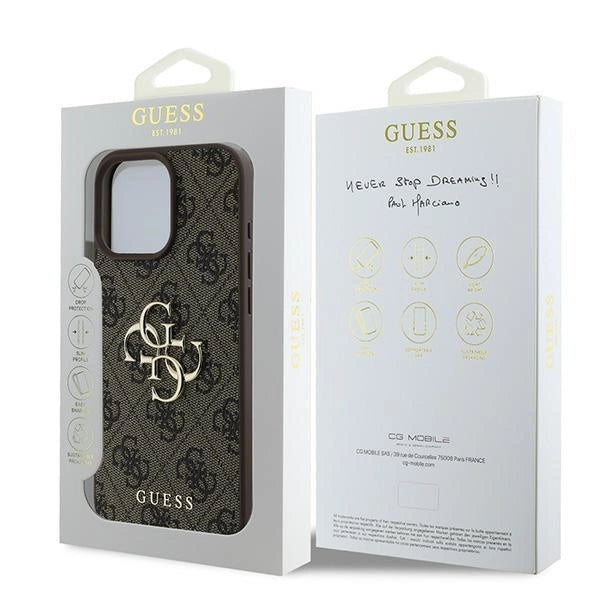 Guess 4G Big Logo iPhone 16 Pro Case - Brown_7