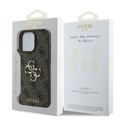 Guess 4G Big Logo iPhone 16 Pro Case - Brown_7