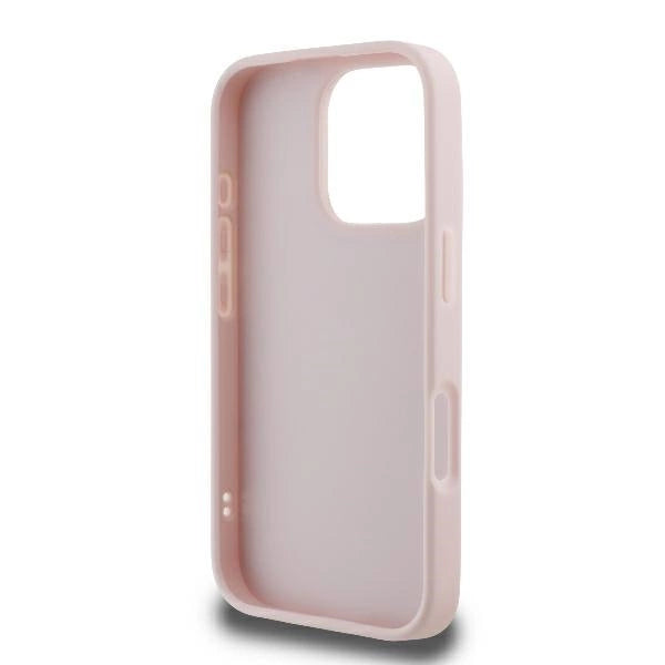 Guess Quilted Metal Logo iPhone 16 Pro Case - Pink_6