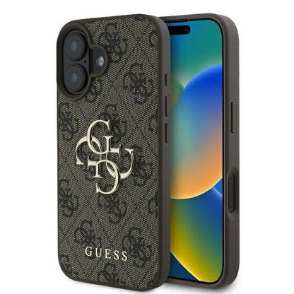Guess 4G Big Logo iPhone 16 Case - Brown_0