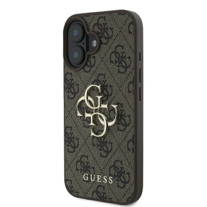 Guess 4G Big Logo iPhone 16 Case - Brown_1
