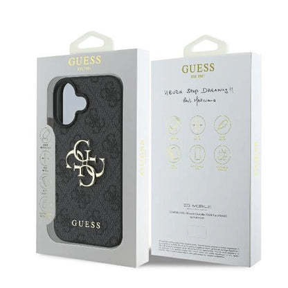 Guess 4G Big Logo iPhone 16 Case - Black_7