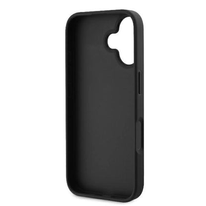 Guess Leather Metal Logo Strass Crossbody Case for iPhone 16 - Black_6