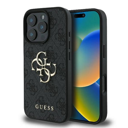 Guess 4G Big Logo iPhone 16 Pro Max Case - Black_0