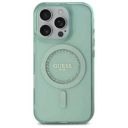 Guess IML Rhinestones MagSafe iPhone 16 Pro Case - Green_2