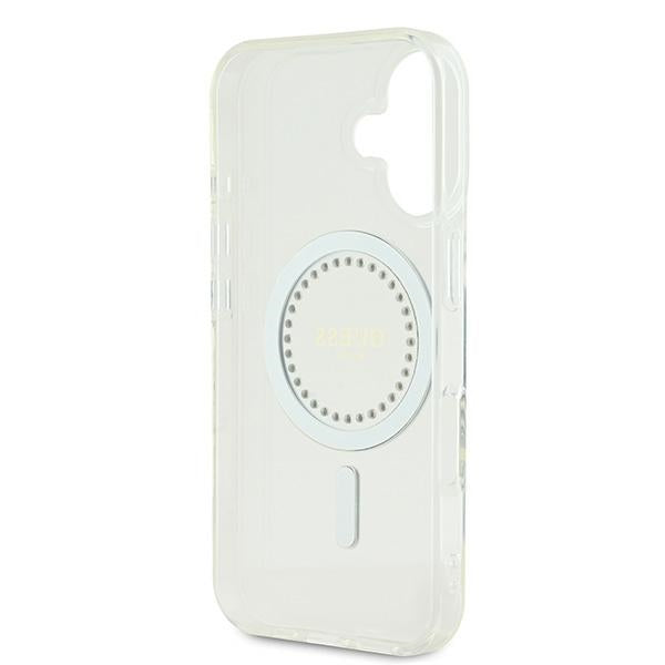 Guess IML Rhinestones MagSafe Case for iPhone 16 Plus - White_6