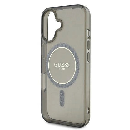 Guess IML Glitter Circle MagSafe case for iPhone 16 - black_5