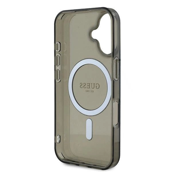 Guess IML Glitter Circle MagSafe case for iPhone 16 - black_6