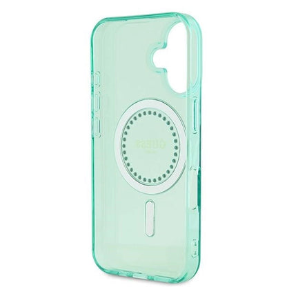 Guess IML Rhinestones MagSafe iPhone 16 Case - Green_6
