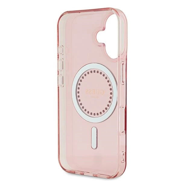 Guess IML Rhinestones MagSafe iPhone 16 Case - Pink_6