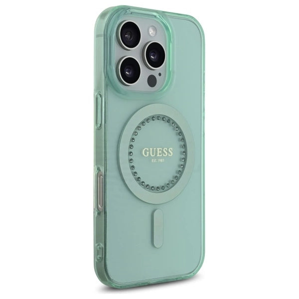 Guess IML Rhinestones MagSafe iPhone 16 Pro Max Case - Green_3