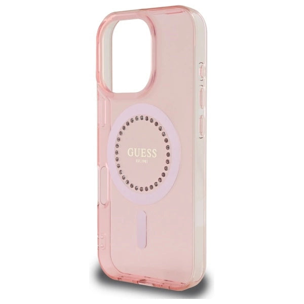 Guess IML Rhinestones MagSafe iPhone 16 Pro Max Case - Pink_5
