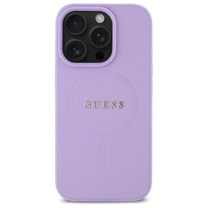 Guess Saffiano MagSafe iPhone 16 Pro Max Case - Purple_2