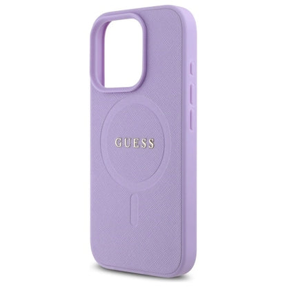 Guess Saffiano MagSafe iPhone 16 Pro Max Case - Purple_5