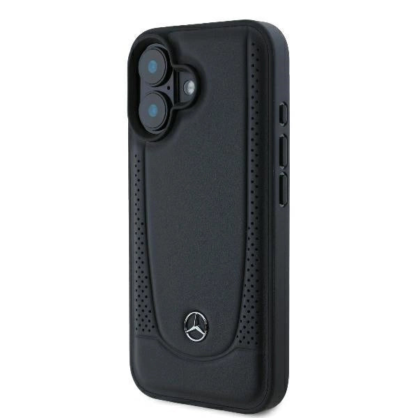 Mercedes Leather Urban iPhone 16 Plus Case - Black_1