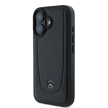 Mercedes Leather Urban iPhone 16 Plus Case - Black_1