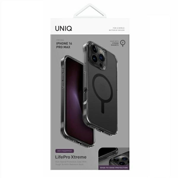 Uniq LifePro Xtreme Magclick Charging Case for iPhone 16 Pro Max - Gray_3