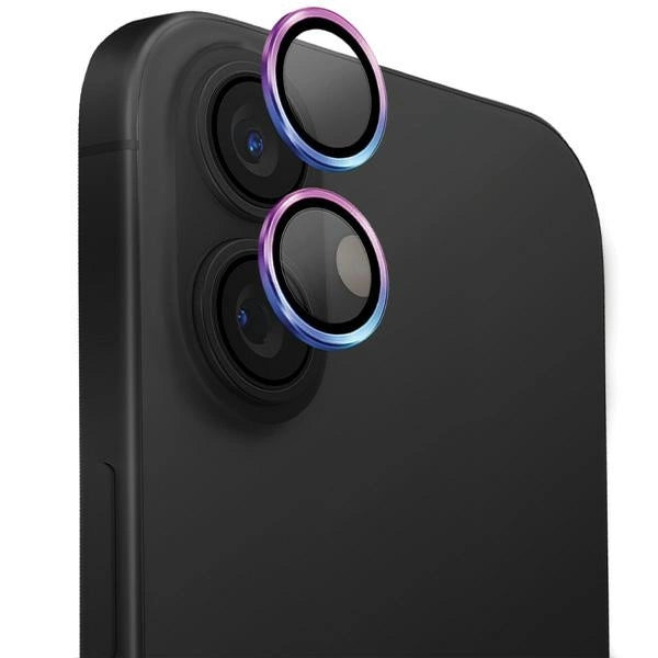 Uniq Optix Aluminum Camera Lens Protector with Applicator for iPhone 16 / iPhone 16 Plus - Iridescent_0