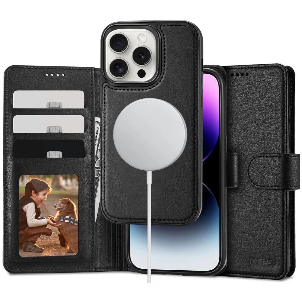 Tech-Protect Wallet MagSafe case with wallet for iPhone 16 Pro - black_0