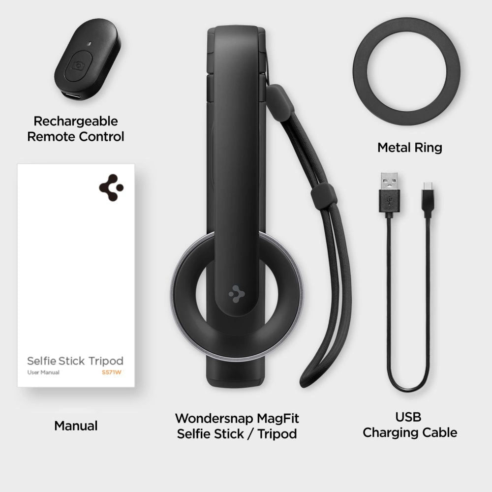 Selfie stick Spigen S571W MagSafe Bluetooth with tripod - black_11