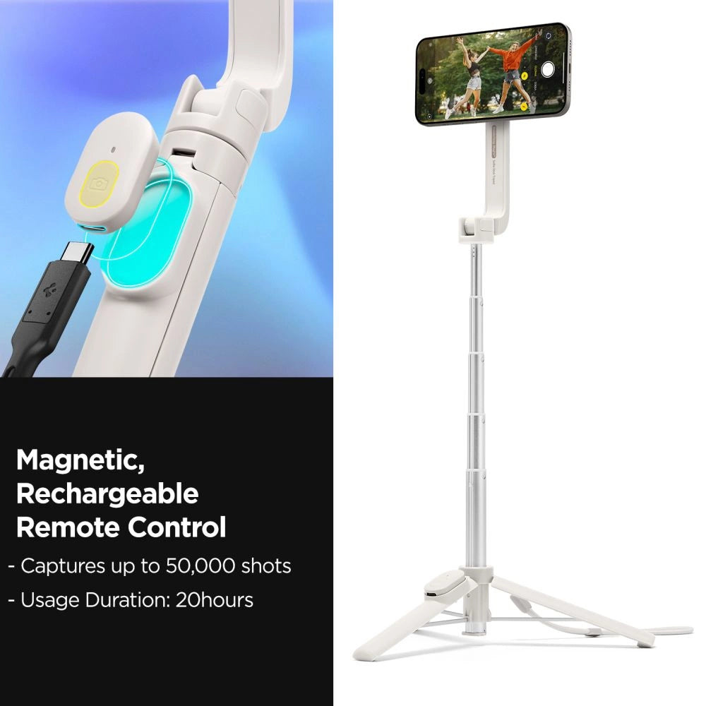 Selfie stick Spigen S571W MagSafe Bluetooth with tripod - beige_9