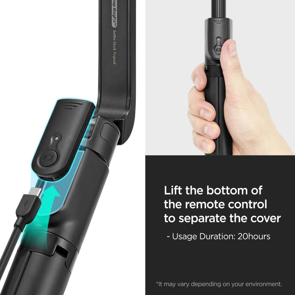 Selfie stick Spigen S580W MagSafe Bluetooth with tripod - black_9