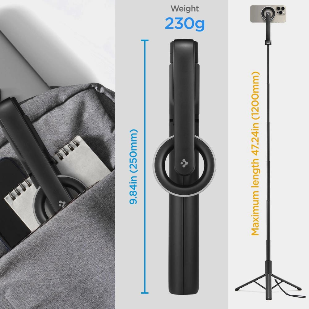 Selfie stick Spigen S580W MagSafe Bluetooth with tripod - black_8