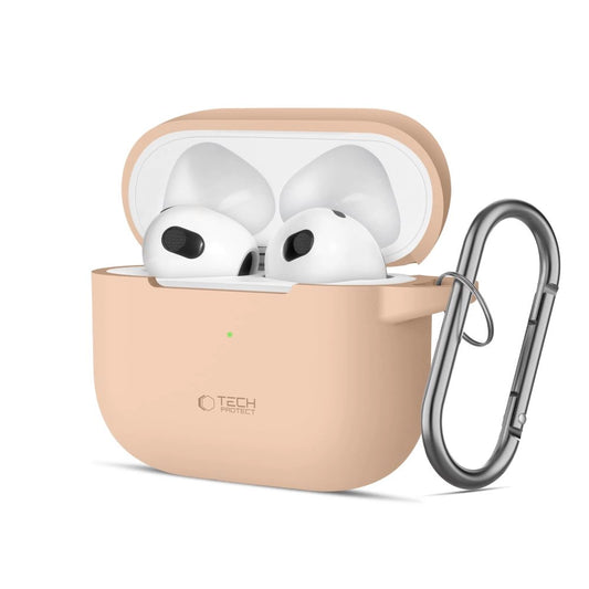 Tech-Protect Silicone Hook Case for Apple AirPods 3 - Beige_0